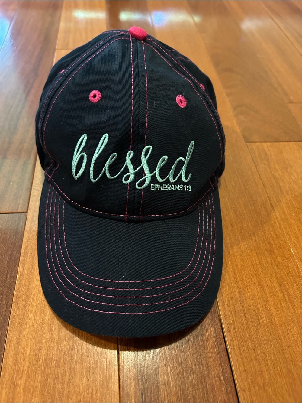 Blessed Cherished Girl Strap Back DadHat Ephesians 1:3 Cap